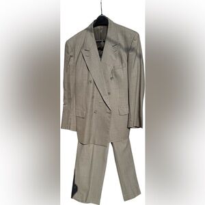 Classic Grey Plaid Men's 2 pc Suit 44R